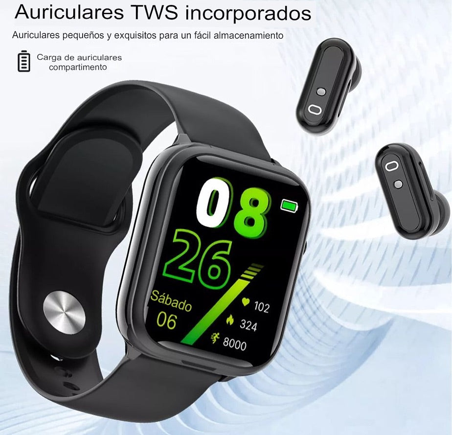 Reloj Inteligente x8 - Estilo y Funcionalidad con Auriculares Integrados